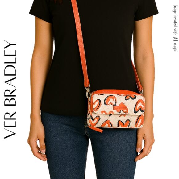 VERA BRADLEY Iced Hearts 3 in 1 Crossbody Bag, NWOT! - Picture 1 of 9